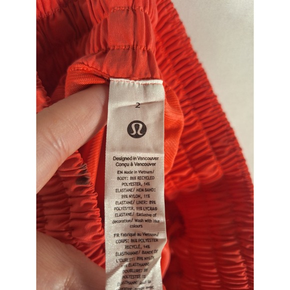 Lululemon Hotty Hot HR Short 2.5" Lined Coral Pink Athletic Running Shorts - Picture 5 of 5